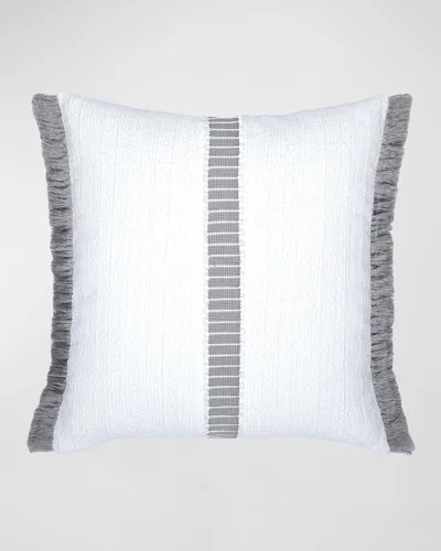 Elaine Smith Deluxe Jacquard Indoor/outdoor Pillow, 20" Square In Cloud