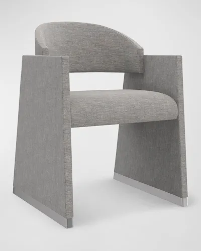 Caracole Polish Off Dining Arm Chair In Gray