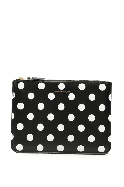 Comme Des Garçons Polka Dots Pouch In Black