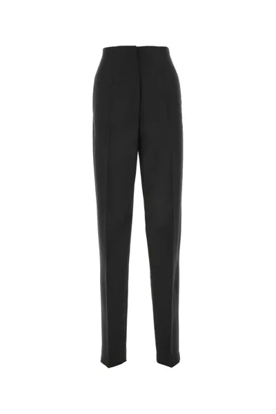 Sportmax High Waist Straight Leg Trousers In Black