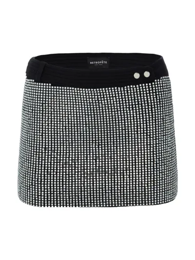 Retroféte Delta Skirt In Black Silver