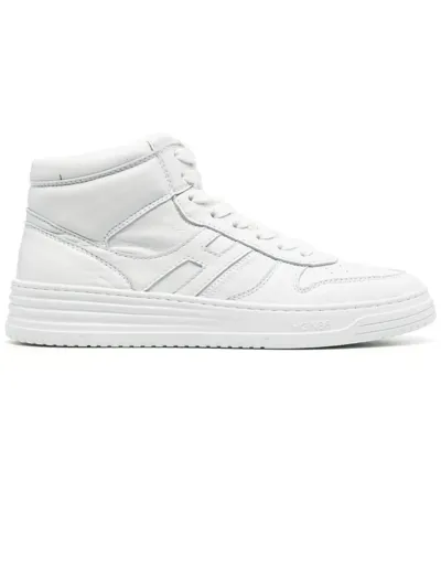 Hogan White Leather Sneakers