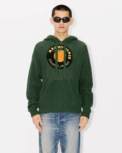 Kenzo Fruit Stickers Cotton Sweatshirt In Dark Khaki