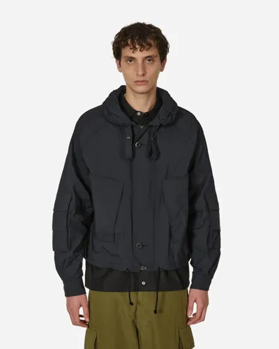 Junya Watanabe Button-up Hooded Jacket In Black