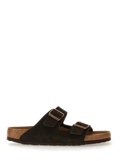 Birkenstock Arizona Suede Sandal In Brown