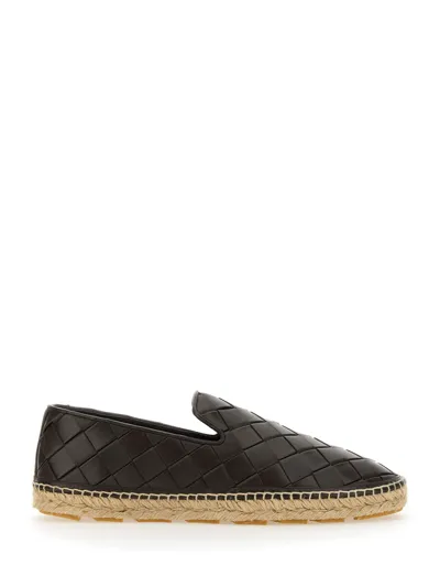 Bottega Veneta Leather Espadrille In Brown