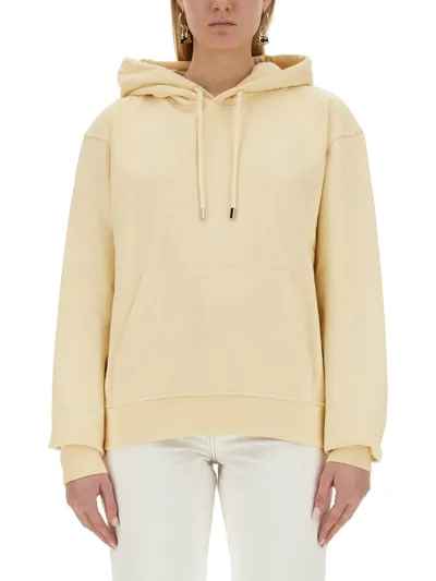 Jacquemus Cotton Sweatshirt In Beige