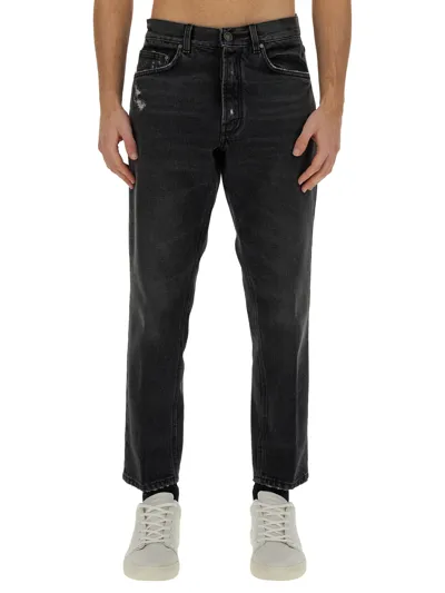 Lardini Straight Leg Jeans In Black