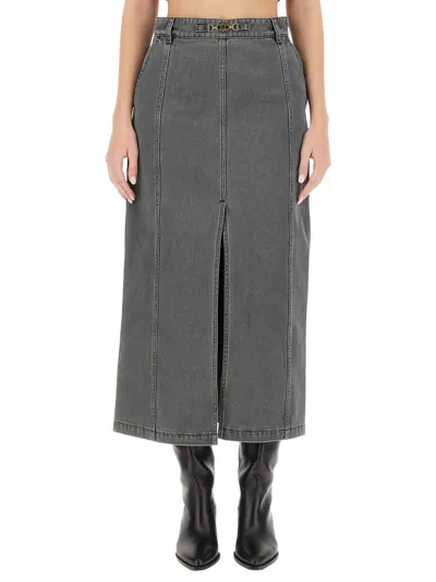 Patou Midi Skirt In Grey