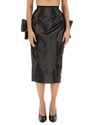 Maison Margiela Skirt With Bow In Black