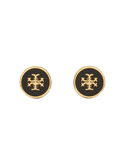 Tory Burch Kira Circle-studded Earrings In Gold