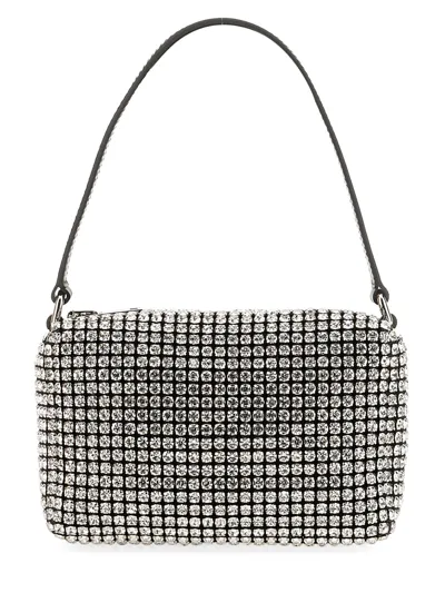 Alexander Wang Heiress Rhinestone Pouch In Silver