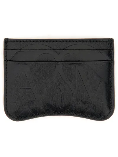 Alexander Mcqueen The Seal Card Holder In Black