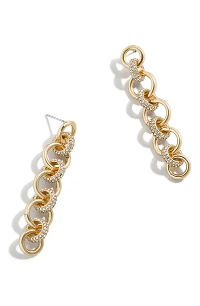 Baublebar Beth Pave Link Linear Drop Earrings In Gold Tone