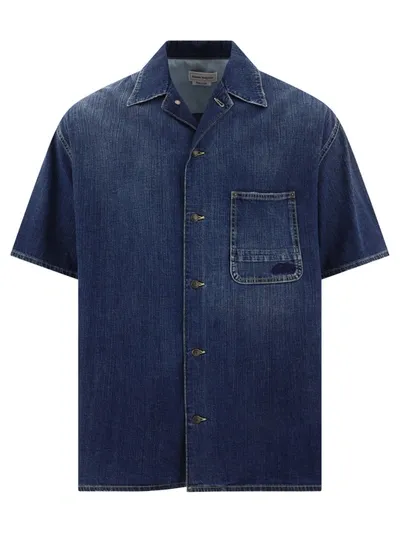 Alexander Mcqueen Hawaiian Denim Shirt