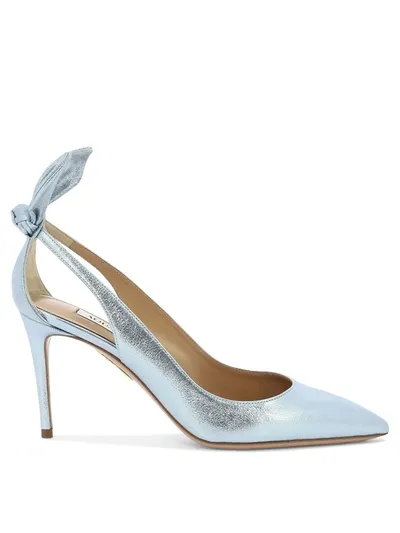 Aquazzura "bow Tie 85" Pumps In Blue