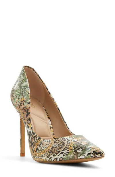 Aldo Stessy Pointed-toe Pumps In Brown Multi