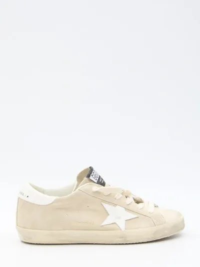 Golden Goose Super-star Suede Sneakers In Beige