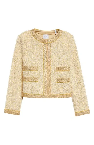 St John Eyelash Sequin Tweed Jacket In Sunflower Multi