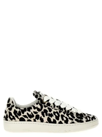 Lanvin Curb Lite Sneakers In Leopard Print