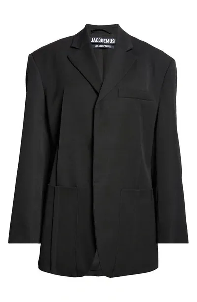 Jacquemus La Veste D'homme Square Cut Jacket In Black