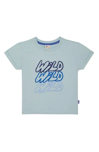 Mon Coeur Boy's Wild Graphic-print Short-sleeve Cotton T-shirt In Sterling Blue