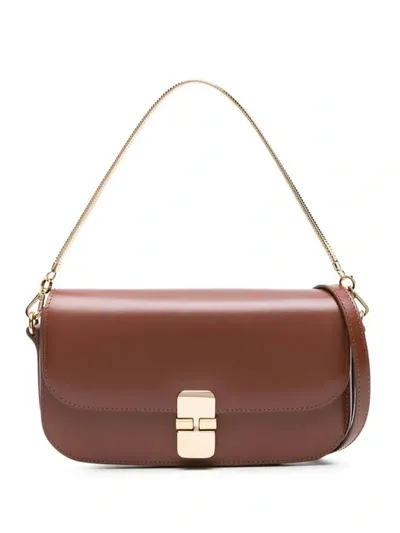 Apc A.p.c. Clutch Grace Chaine Bags In Brown