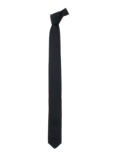 Dolce & Gabbana 'martini' Black Tie With Pointed Tip In Silk Man