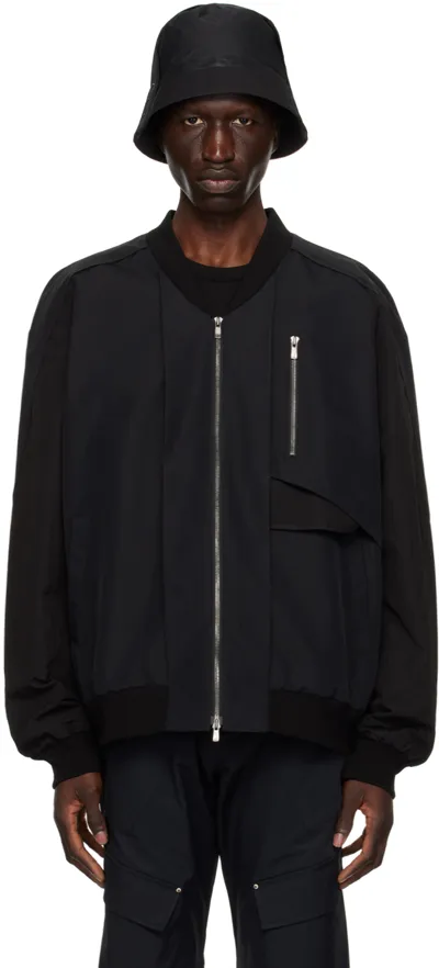 Carnet-archive Black Architectural Bomber Jacket