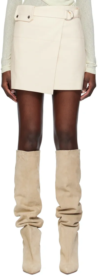 Nanushka Off-white Susan Miniskirt In Creme