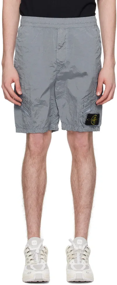 Stone Island Blue Drawstring Shorts In V0041 Sky Blue