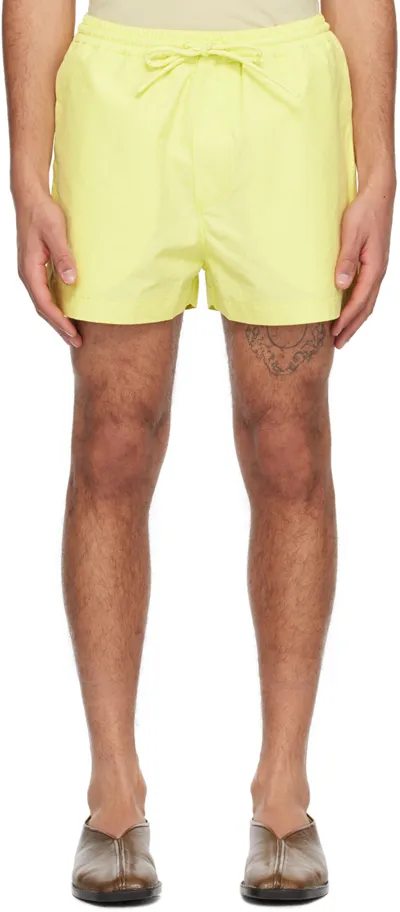 Nanushka Elasticated-waist Cotton Shorts In Yellow