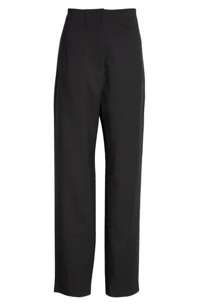 Alaïa Corset Stretch Wool Trousers In Noir