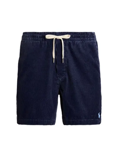 Polo Ralph Lauren Cotton Shorts In Boston Navy