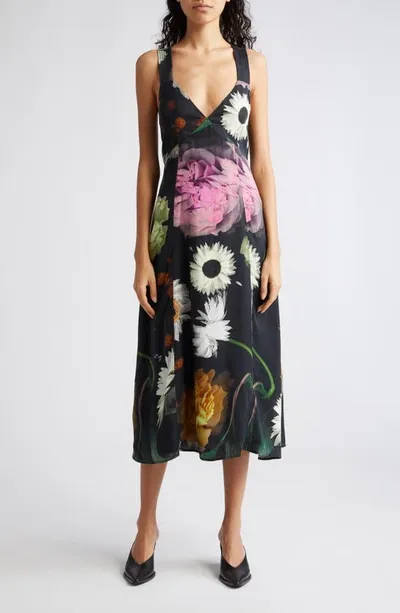 Stine Goya Jodie Dress Scanned Foliage In Multicolor