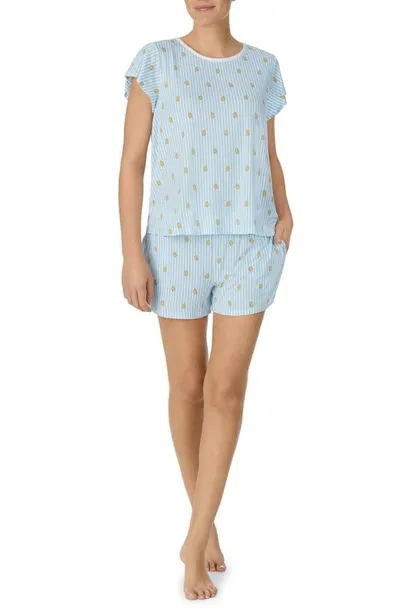 Kate Spade Short Pajamas In Blue Stripe