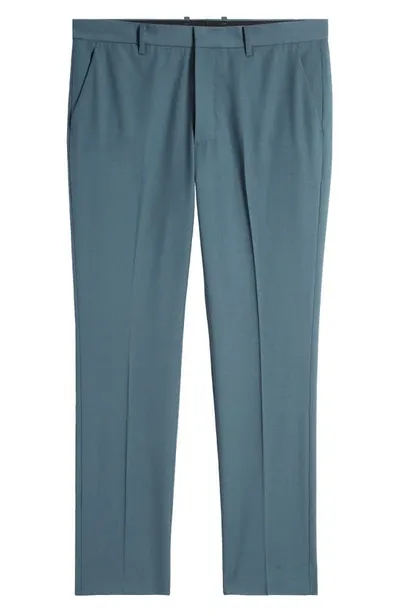 Allsaints Moad Straight Leg Pants In Petrol Blue