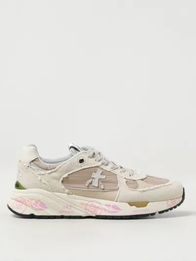 Premiata Sneakers  Woman Color Beige In Silber