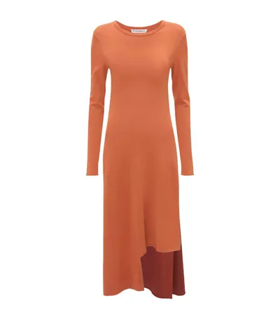 Jw Anderson Layered Maxi Dress In Orange