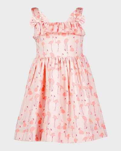 Rachel Riley Kids' Girl's Flamingo Sundress In Pink