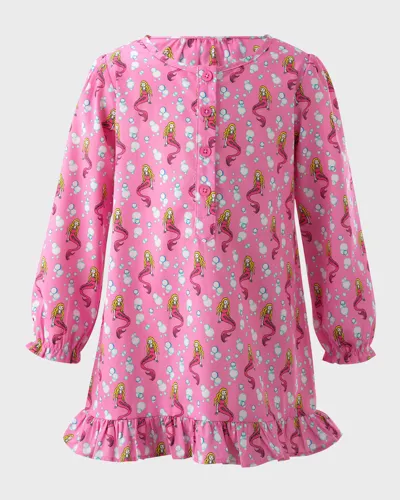 Rachel Riley Kids' Girl's Mermaid Printed Coverup In Pink