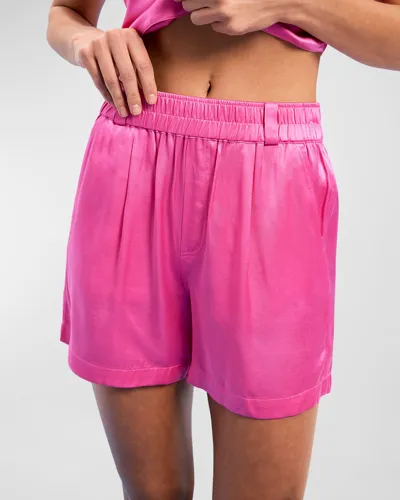 Terez Silky Flow Shorts In Pink