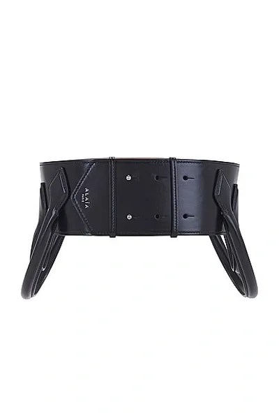 Alaïa Teckel Double Belt In Noir