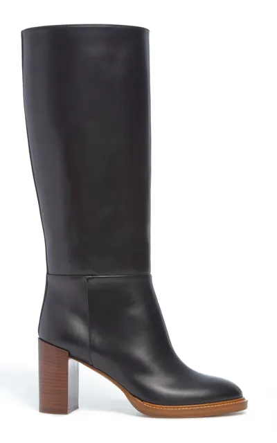 Gabriela Hearst Bocca Leather Knee-high Boots In Black