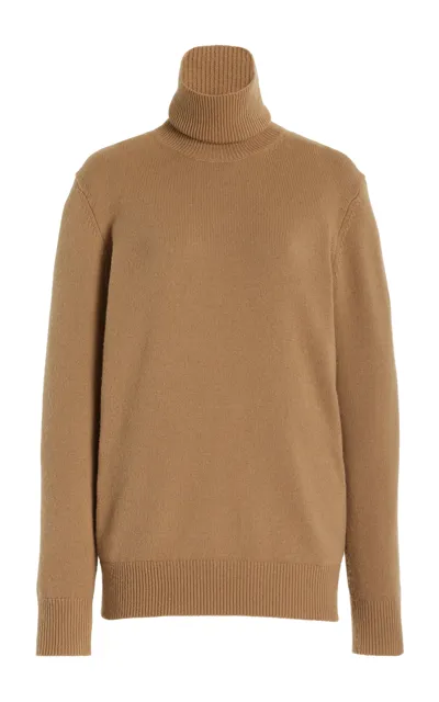 Michael Kors Joan Cashmere Turtleneck Sweater In Brown