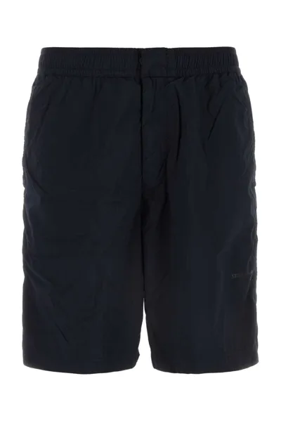 Stone Island Elastic Waist Swim Shorts In Blue