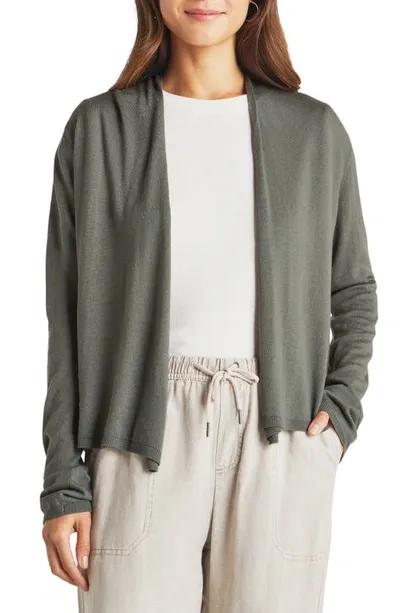 Splendid Sami Front Tie Cardigan In Soft Green