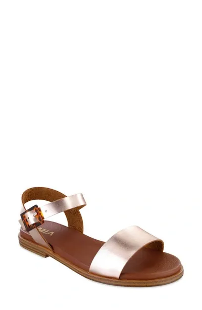 Mia Peyton Ankle Strap Sandal In Rose Gold