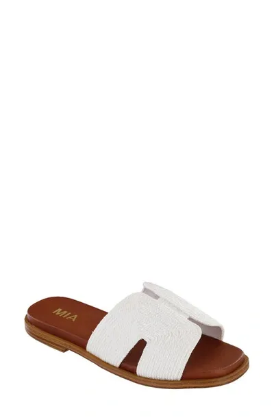 Mia Dia Slide Sandal In White