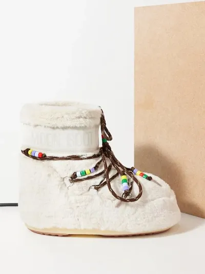 Moon Boot Icon Low Faux-fur Snow Boots In Neutrals